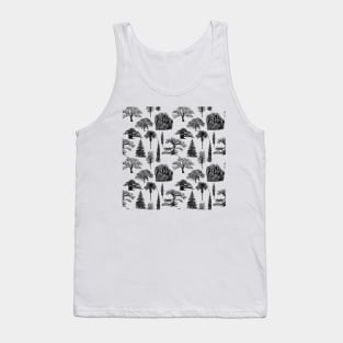 Trees in Black and White Tank Top